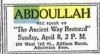 All Abdullah Research – Neville Goddard Photo Gallery and Newspaper Clippings — Cool Wisdom Books — 1928