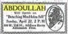 All Abdullah Research – Neville Goddard Photo Gallery and Newspaper Clippings — Cool Wisdom Books — 1928