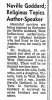 Neville Goddard Lecture Series: Photo Gallery and Newspaper Clippings — Cool Wisdom Books — 34