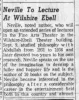 Neville Goddard Lecture Series: Photo Gallery and Newspaper Clippings — Cool Wisdom Books — 113