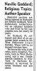 Neville Goddard Photo Gallery and Newspaper Clippings — Cool Wisdom Books — 67
