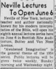 Neville Goddard Photo Gallery and Newspaper Clippings — Cool Wisdom Books — 131