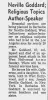 Neville Goddard Photo Gallery and Newspaper Clippings — Cool Wisdom Books — 143