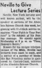 Neville Goddard Photo Gallery and Newspaper Clippings — Cool Wisdom Books — 228
