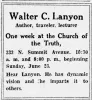 Walter C. Lanyon Photos & Newspaper Clippings — Cool Wisdom Books — 5